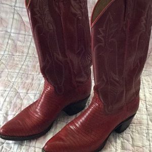 Red Dan Post Cowgirl Boots - VERY SLIM